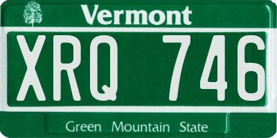 VT license plate XRQ746