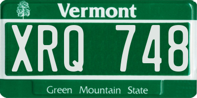 VT license plate XRQ748