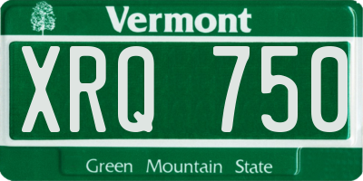 VT license plate XRQ750