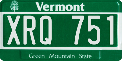 VT license plate XRQ751