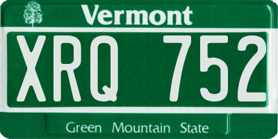 VT license plate XRQ752