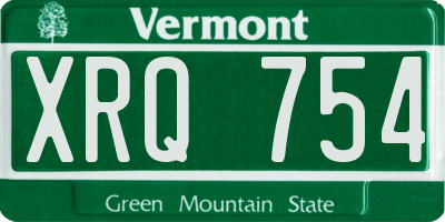 VT license plate XRQ754
