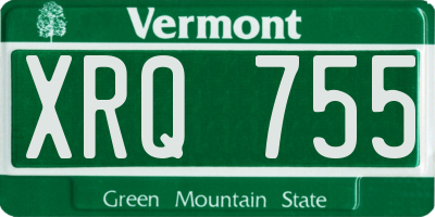 VT license plate XRQ755