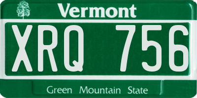 VT license plate XRQ756
