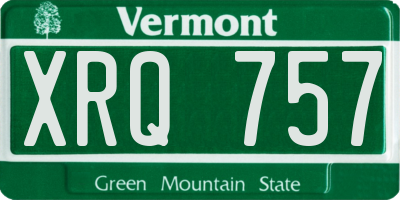 VT license plate XRQ757
