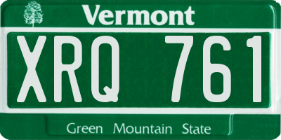 VT license plate XRQ761