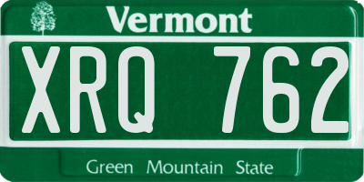 VT license plate XRQ762