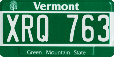 VT license plate XRQ763