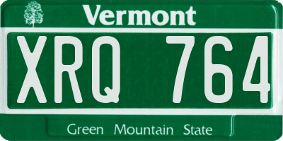 VT license plate XRQ764