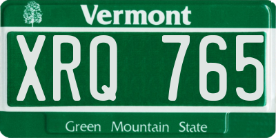 VT license plate XRQ765
