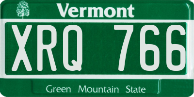 VT license plate XRQ766