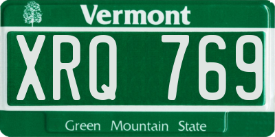 VT license plate XRQ769