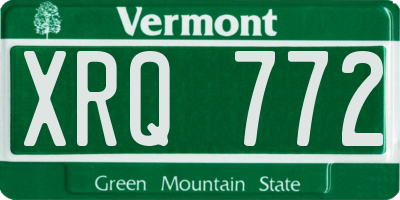 VT license plate XRQ772