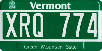 VT license plate XRQ774