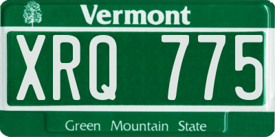 VT license plate XRQ775