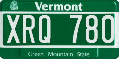 VT license plate XRQ780