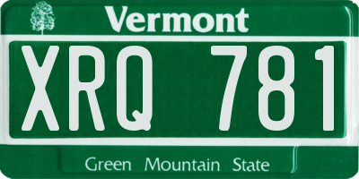 VT license plate XRQ781