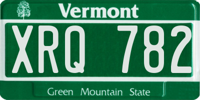 VT license plate XRQ782