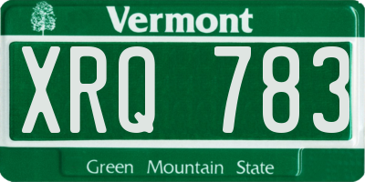 VT license plate XRQ783