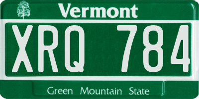 VT license plate XRQ784