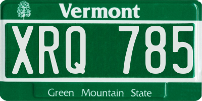 VT license plate XRQ785