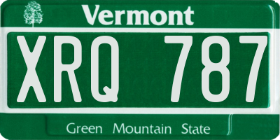 VT license plate XRQ787