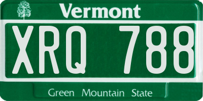 VT license plate XRQ788