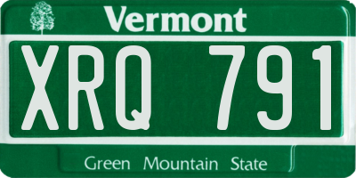 VT license plate XRQ791