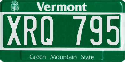VT license plate XRQ795