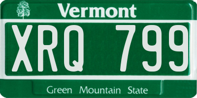 VT license plate XRQ799