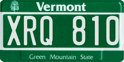 VT license plate XRQ810