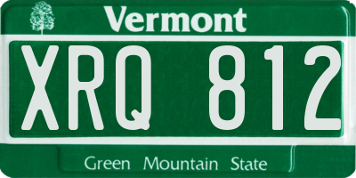 VT license plate XRQ812