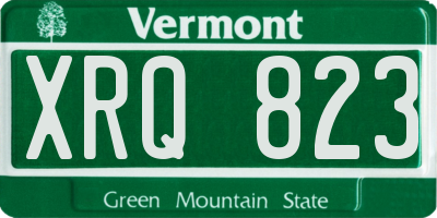 VT license plate XRQ823