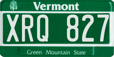 VT license plate XRQ827