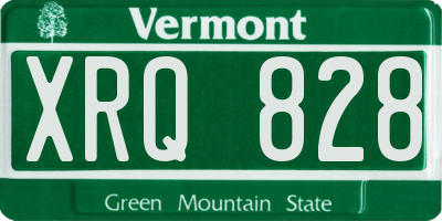 VT license plate XRQ828