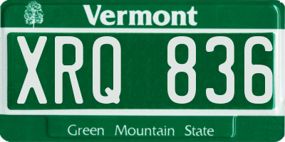 VT license plate XRQ836