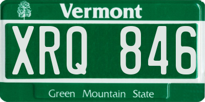 VT license plate XRQ846