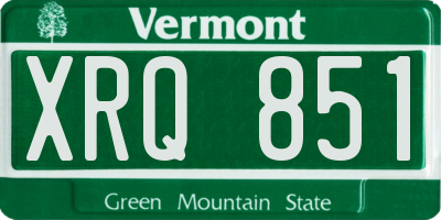 VT license plate XRQ851