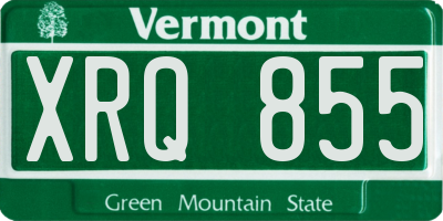 VT license plate XRQ855