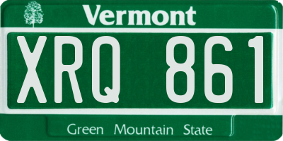 VT license plate XRQ861