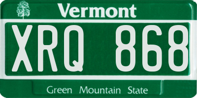 VT license plate XRQ868