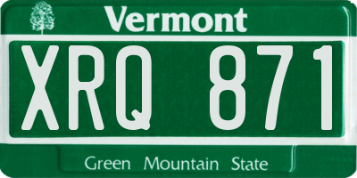 VT license plate XRQ871