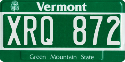 VT license plate XRQ872