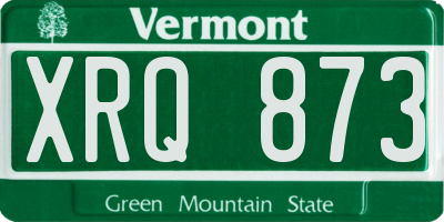 VT license plate XRQ873
