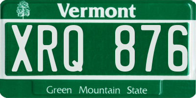 VT license plate XRQ876
