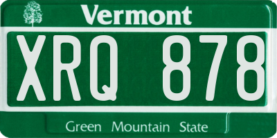 VT license plate XRQ878