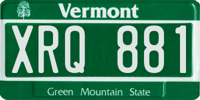 VT license plate XRQ881