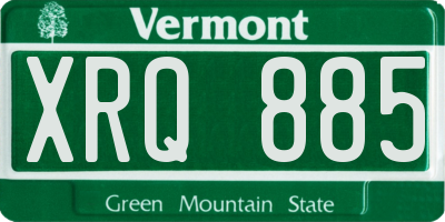 VT license plate XRQ885