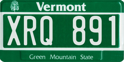 VT license plate XRQ891