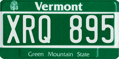 VT license plate XRQ895